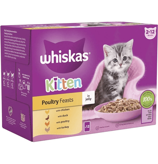 Whiskas Kitten Fish Favourites 12 X Pouches