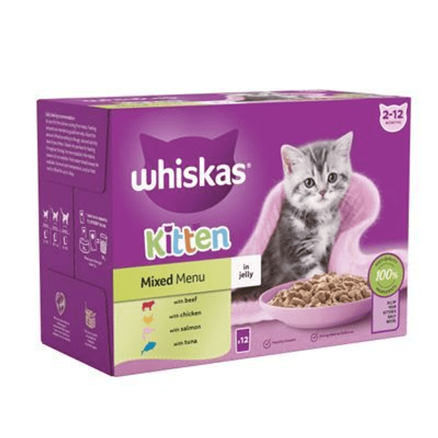 Whiskas Kitten Fish Favourites 12 X Pouches