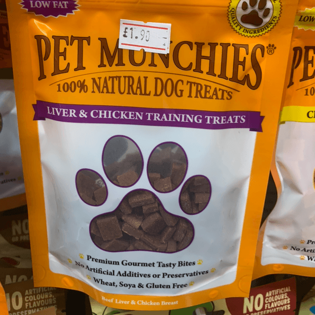 Pet munchies training treats