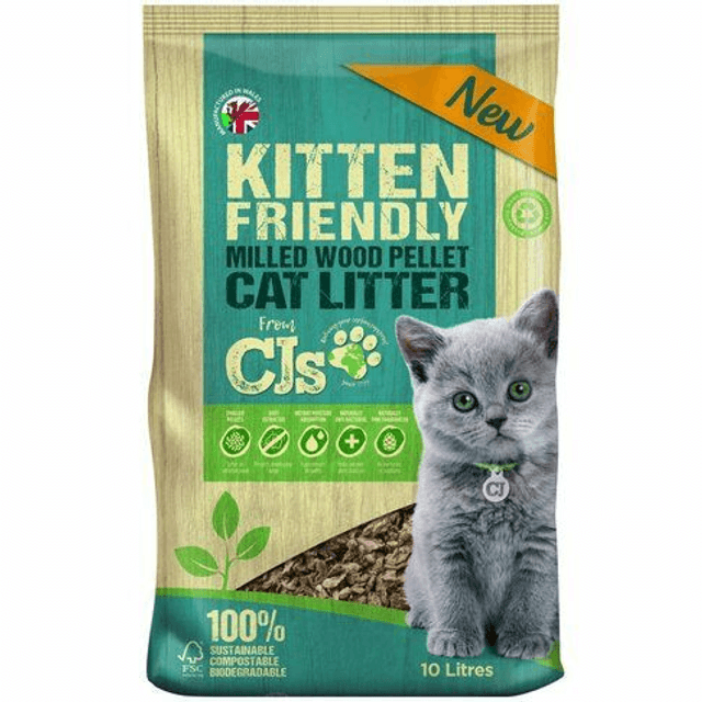 Kitten Friendly Milled Wood Pellet Cat Litter