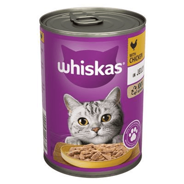 Whiskas Tin 400g Chicken in Jelly