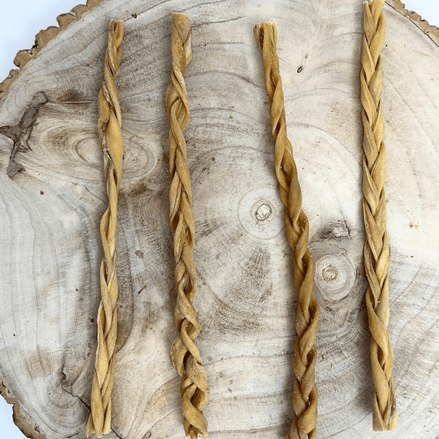 Braided goat skin